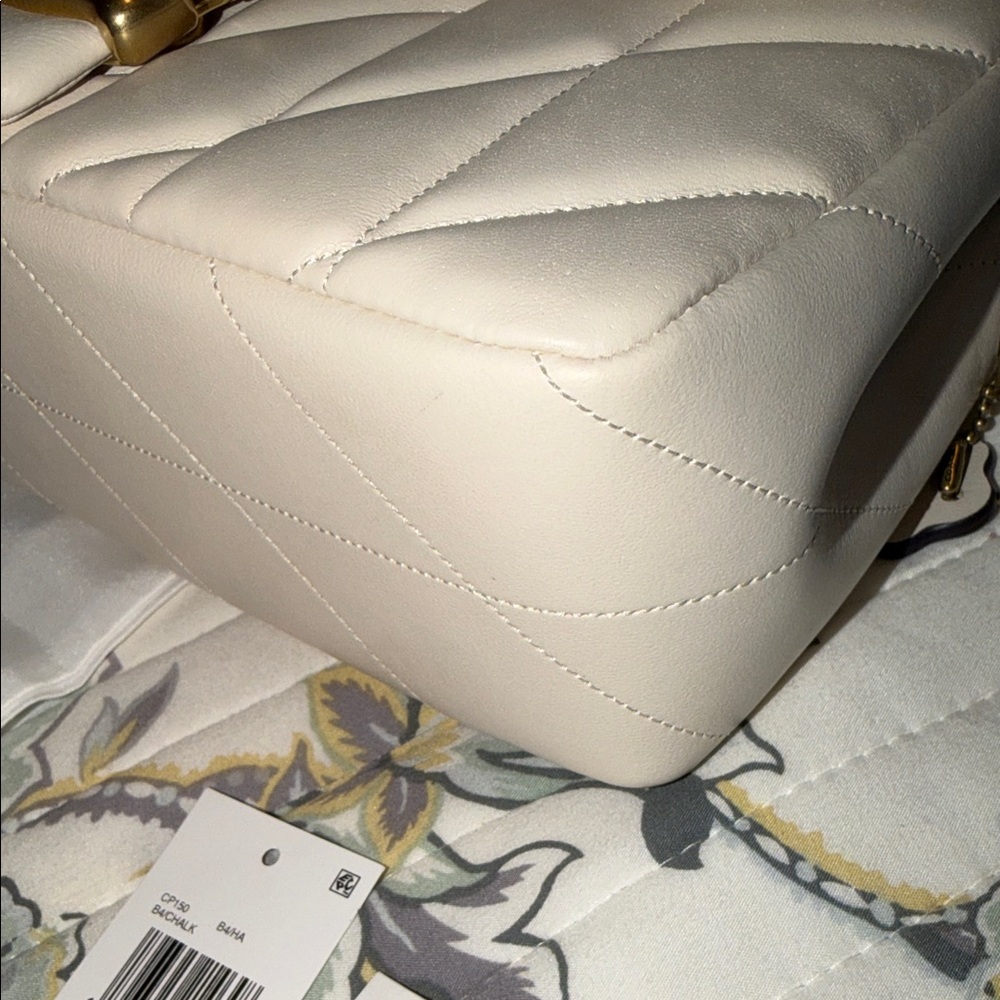 Coach Quilted Tabby 26 in Chalk with Brass hardware - Picture 7 of 14